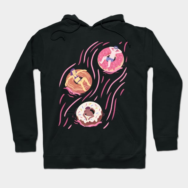 Lazy Donut River Hoodie by leanzadoodles